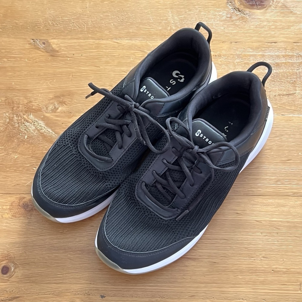Stroll Golf Shoes Men's Size 11 Black Spikeless Athletic Lace Up Comfort EUC